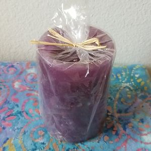 Cost Plus World Market pillar candle Purple